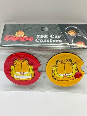 🌼4/$10🌼 2pc Nickelodeon Garfield Silicon Auto Car Coasters - Accessories Cats